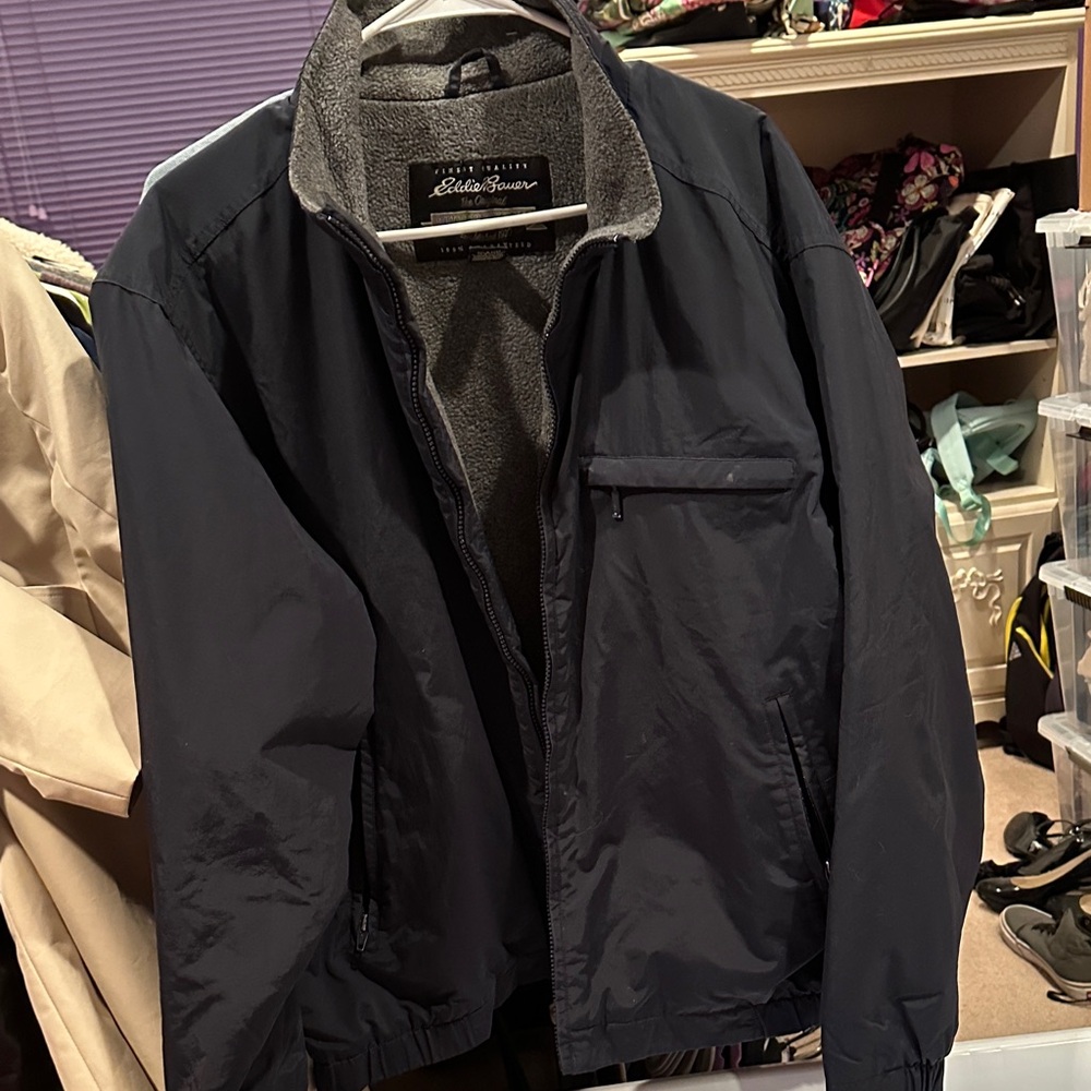 Eddie Bauer Men's Dark Blue Windbreaker